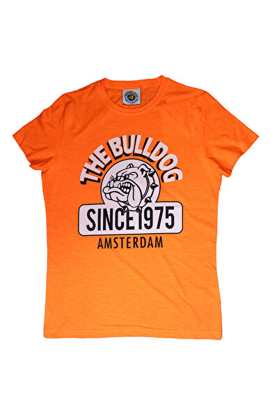 SAFECARE Tricou Portocaliu The Bulldog Amsterdam Since 1975 Logo Marimea L