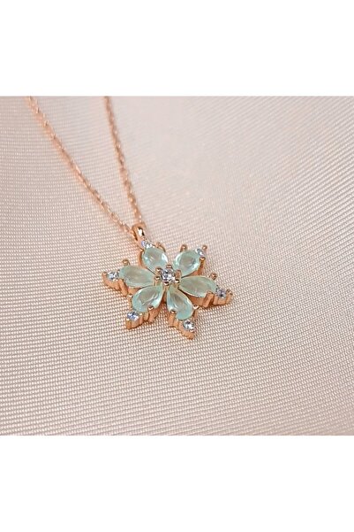 vüs jewel 925 Ayar Gümüş Kamelya Çiçeği Model Bayan Kolye