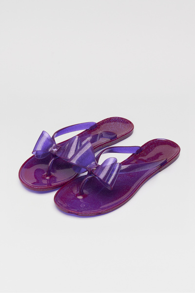 OZYO Papuci de plajă GLORIA mov argintiu