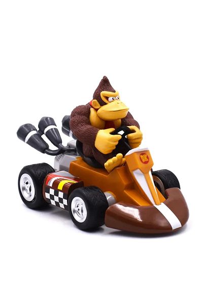 Takara Tomy no box Super Mario Pull Back Car Green Yoshi Donkey Kong Bowser Luigi Toad Princess Peach Action Fig