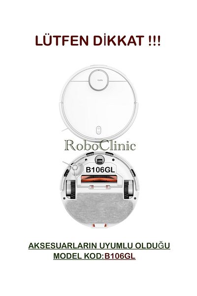Roboclinic Xiaomi Robot Vacuum S10 / S12 Compatible Spare Brush, Hepa Filter, Set-7 Pieces