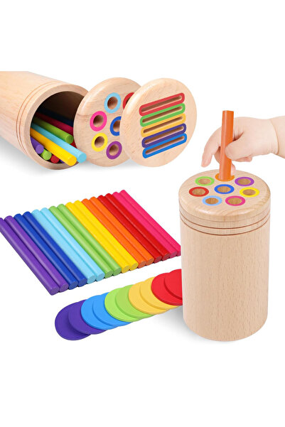 Choice A Montessori Toys for 3 Year Old, Toddler Wooden Learning Coin&Color S...