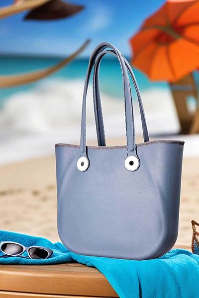 QUTU Τσάντα S-bag Silicone Look Sleeve Bag - Πολλαπλών χρήσεων - Αδιάβροχη - γκρι