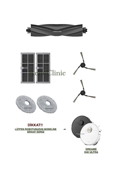 Roboclinic Perie compatibilă cu aspiratorul robot Dreame X40 Ultra L40 Ultra,...