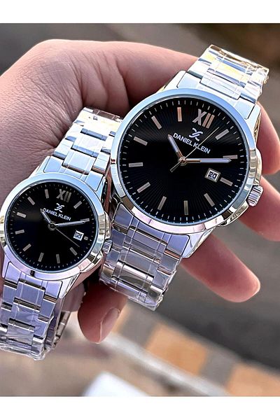 Daniel Klein Special Boxed Steel Cord 30 Mt Water Resistant Couple Special Bay Couple Wrist Watch