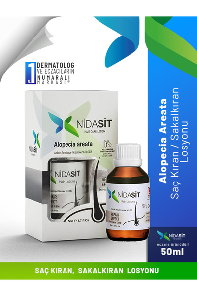 nidasit hair lotions Nidasit Saçkıran Losyon Saç Kıran Sakalkıran Alopecia Areata 50 ml Eczane Ürünüdür !
