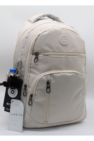 Bevitton Water Resistant Multi-Compartment Schoolbag - Casual Backpack 1700 Beige