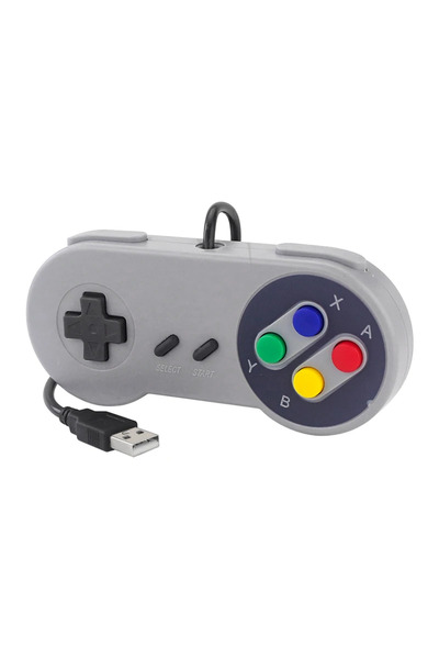 Choice قطعة واحدة من لوحة ألعاب USB رمادية اللون، عصا تحكم سلكية للألعاب القد...