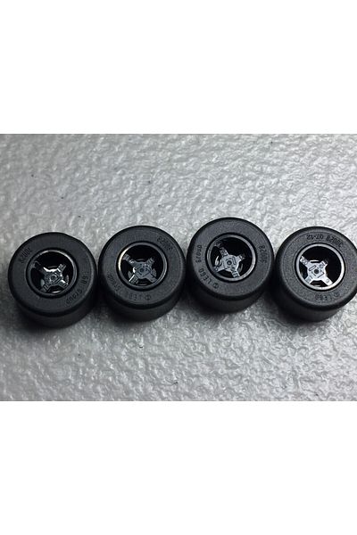LEGO Technic Accessory Custom Moc Tire 14 X 9 Black Small Size Wheel Black 4 Rims