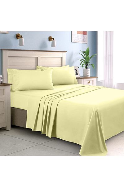 Five Store Bed sheet made of 100% ranforce cotton, density 120 g/sqm, Cream, 240/260cm