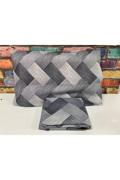 CANDAN ÇEYİZ Single Duvet Cover Cotton Parquet Gray Duvet Cover Set