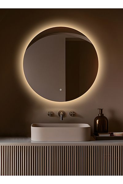 Taimi 60cm Anti-fog Round Bathroom Mirror With Backlight And Smart Touch Button