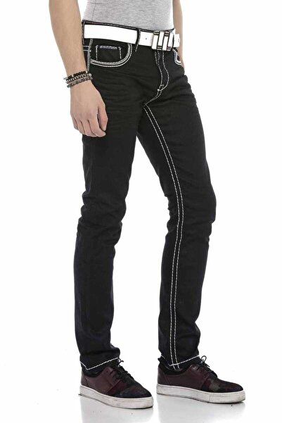 Generic Brand Cd553 Embroidered Pocket Detailed Jean Trousers