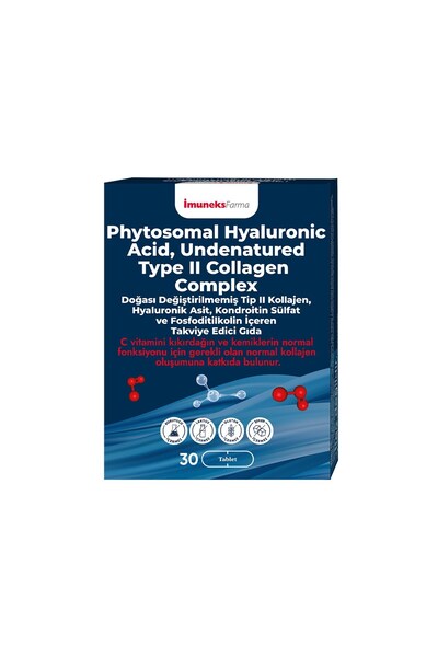 Imuneks Farma Phytosomal Hyaluronic Acid,Undenatured Type II Collagen Complex