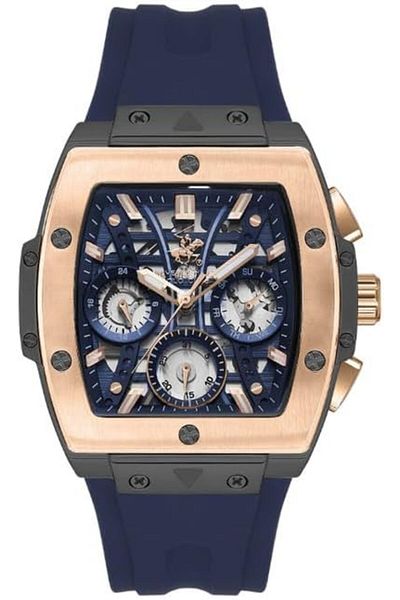 Beverly Hills Polo Club Men's Multi Function Dark Blue Dial Watch - BP3628X.099