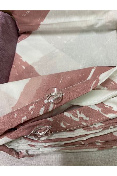 CANDAN ÇEYİZ Young Hilkat Dried Rose Single Duvet Cover Set - Elastic Sheet, 4 Pieces