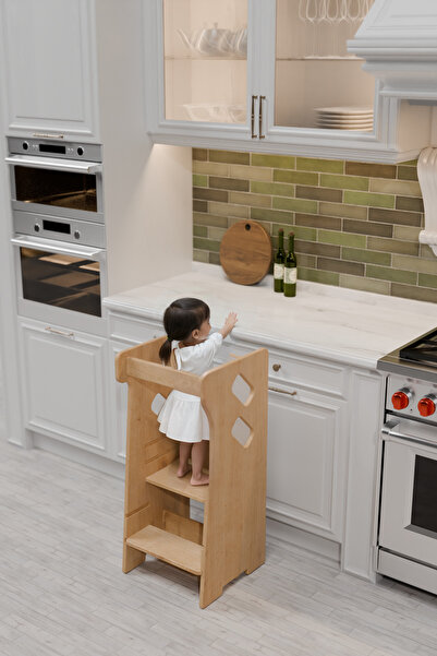 Mionte Flat-Pack Montessori Aktif Öğrenme Kulesi | Çok Fonksiyonlu Çocuk Öğre...