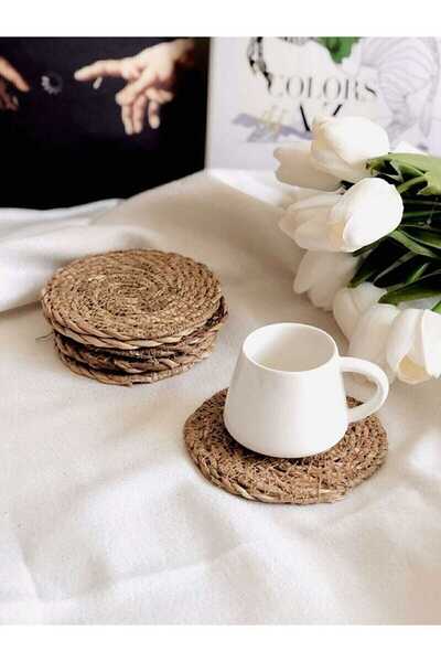 Generic Natural Straw Coasters Set of 6, Stylish and Protective Presentations