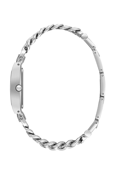 Essence D1232.220 Sedefli Dikdörtgen Kadran Çelik Kordon Çelik Kasa 5 Atm Suya Dayanıklı Metalik Ren