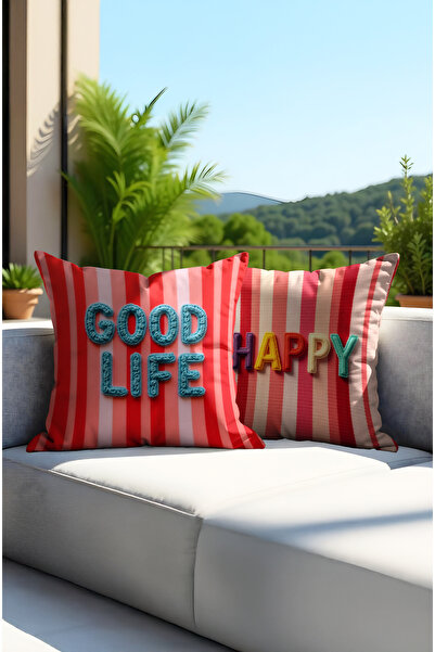 MUN HOME غطاء وسادة منقوش ملون للصيف مطبوع رقميًا. غطاء وسادة مكون من قطعتين مع سحاب مخفي مزدوج الجوانب