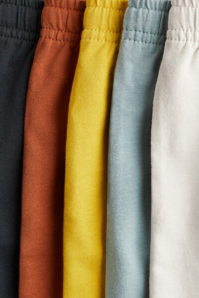H&M 5'li Pamuklu Jarse Şort