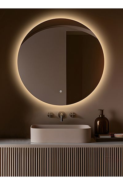 Taimi 70cm Anti-fog Round Bathroom Mirror With Backlight And Smart Touch Button