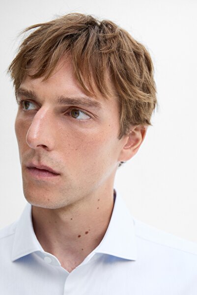 Massimo Dutti Slim Fit Duble Manşetli Fitilli Gömlek