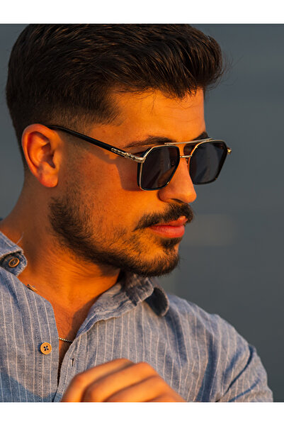 TomyHelf Gold Çerçeve Siyah Cam Kadın Güneş Gözlüğü 0039c2