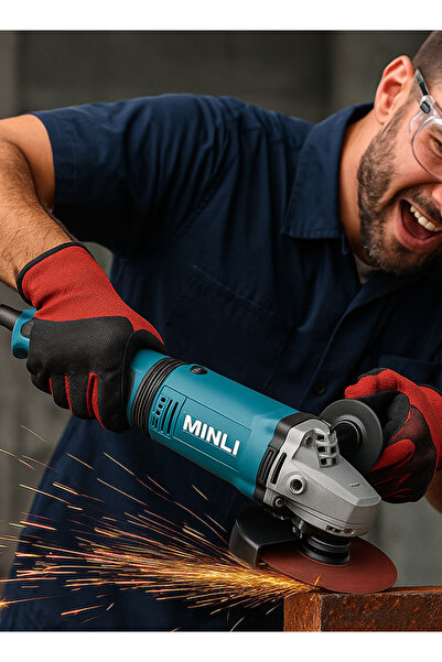 MINLI 9-inch Angle Grinder 230mm | Heavy-duty Electric For Metal, Stone & Wood Cutting And Polishing