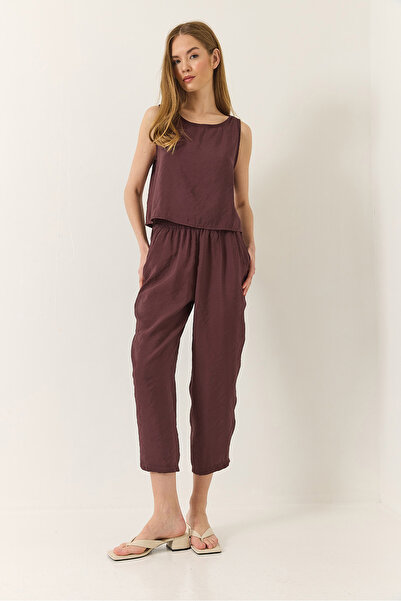 Bianco Lucci Dámska blúzka s hrubým popruhom a elastické nohavice, modalový oblek: 3089- 60283231