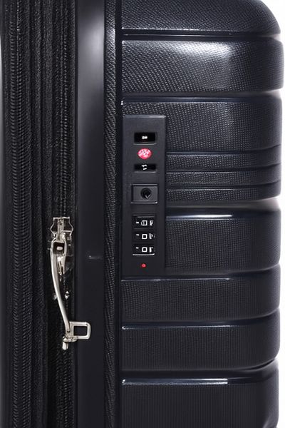 Generic W.o.k 20" Lightweight-compact Hard Shell Travel Trolley-polypropylene, Number Lock –(BLACK)