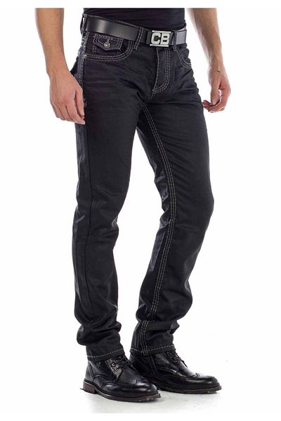 Cipo&Baxx Cd295 Regular Fit Φωτεινό μαύρο τζιν