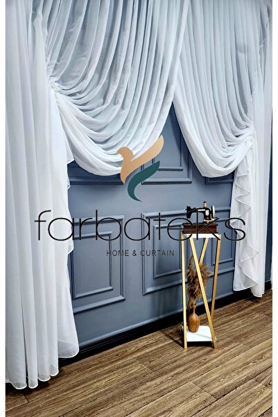 farbateks Crepe New Fashion Tulle Double Breasted Theater Echo Tulle Curtain