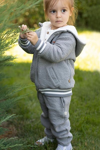 Little Gusto Bürümcük Quilted Sweatpants Baby Gray