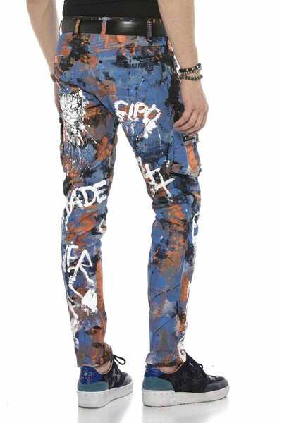 Cipo&Baxx Cd587 Кольорові фарбовані джинси для чоловіків з кишенями