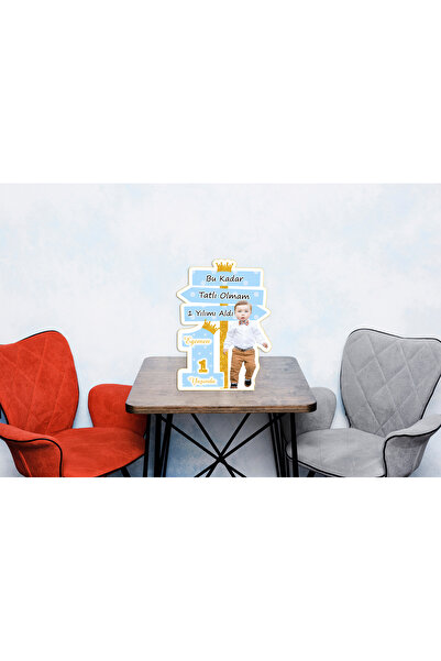 Sunligo Prens Yön Panosu Masa Üstü Ayaklı Pankart 40 Cm Uzunluk Pvc Kaplı