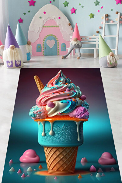 Bordo Halı Oyun Halısı Makinede Yıkanabilir Kaymaz Taban Leke Tutmaz Genç Oyu...