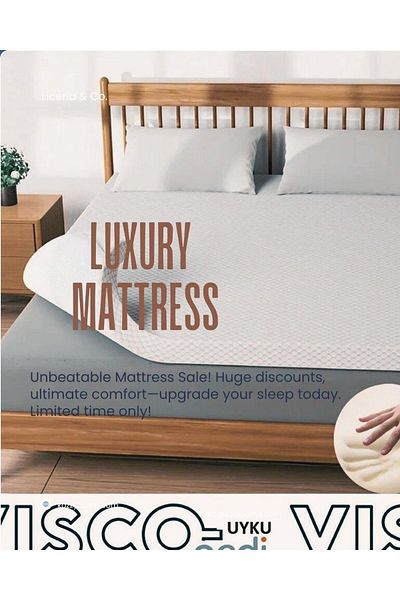 KOZZY HOME Visco Sleeping Pad, Mattress Protector, Floor Mattress 7 cm Thick, 2 Pillow Cases as a Gift