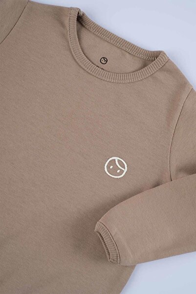 Little Gusto Organic Cotton Sweatshirt Brown