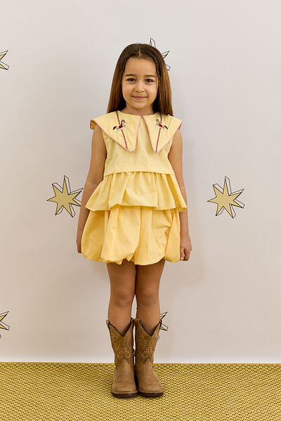 Fahhar Kids Cămașă Peplum Galben