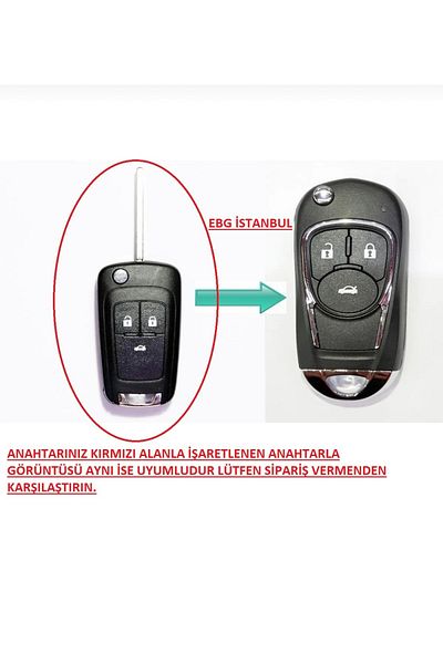 EBG İSTANBUL Chevrolet Cruze Trax Aveo T300 Spark M400 New Generation Converter Keychain Control Case
