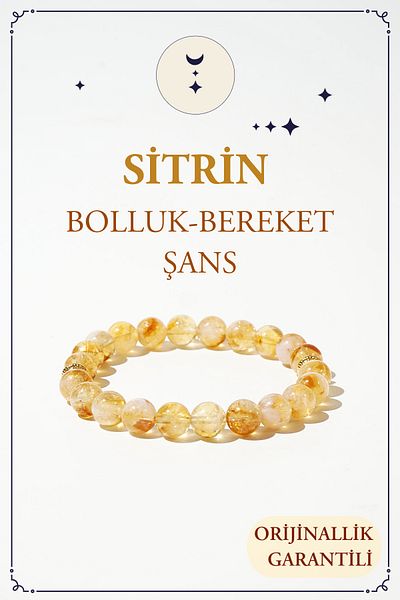 Orenda Design Citrine Natural Stone Bracelet (POSITIVE ENERGY STORE) 1st quality Natural Stone