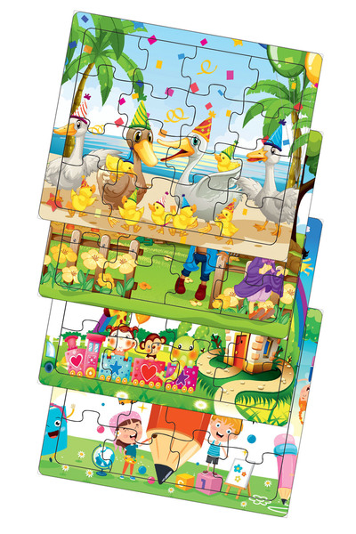 Leelii Tasarım Ördekler Partide, Tavşanlar, Tren Gökkuşağı, Kalem Çocuklar 16...