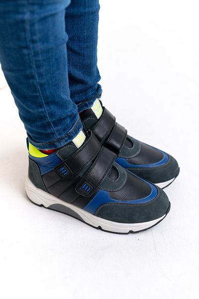 kids A more Oslo Nubuck Detailed Leather Boy's Boots Black