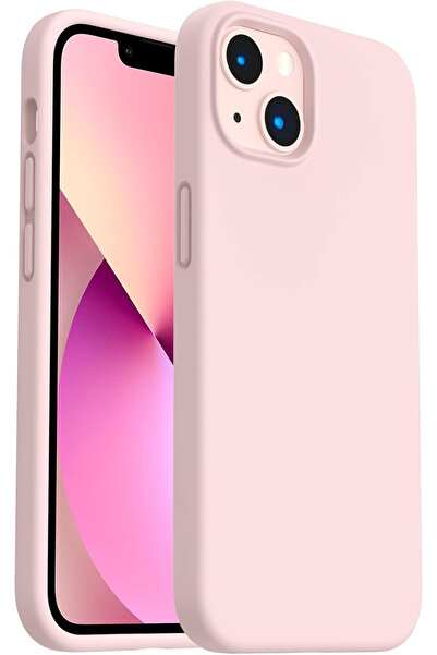Fibaks Iphone 13 - 14 -15 Uyumlu Kılıf Içi Kadife Lansman Silinebilir Renkli Yumuşak Silikon Pembe Kapak