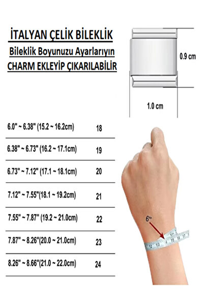 Lav Aksesuar Paslanmaz Çelikten İtalyan Charm Bileklik – Figürlü, Uzun Ömürlü ve Şık Tasarım