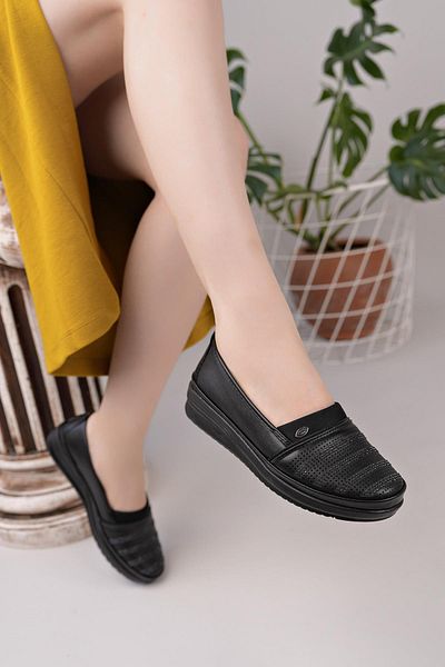 Nesil Shoes Дамски черни анатомични обувки Ayzen 810