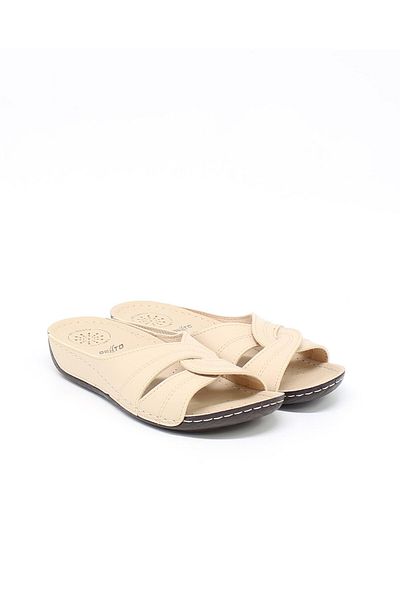 Nesil Shoes Γυναικείες παντόφλες Bento 16027 Μπεζ Ανατομικές