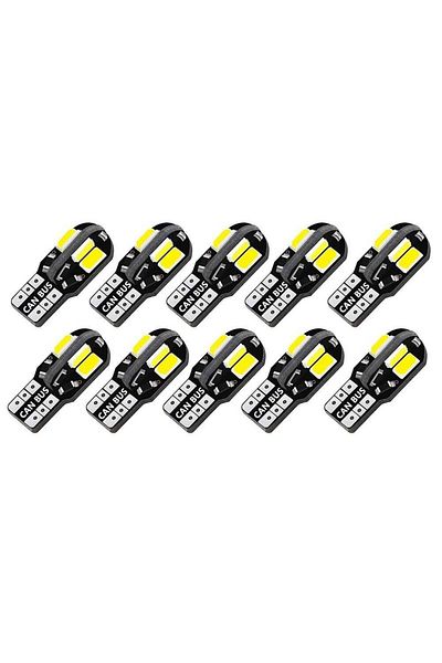 Choice 6000k 10 قطع-t10 10/20 قطعة W5w T10 لمبات Canbus 5730 8smd 12 فولت 6000k 194 168 Led خريطة السيارة أضواء القبة Pa