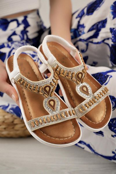 Guja 24Y152 17 Model Anatomical White Stone Women's Sandals